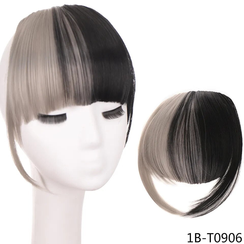 Women's Hair Short Straight Blunt Bangs 1B-T0906 6inches