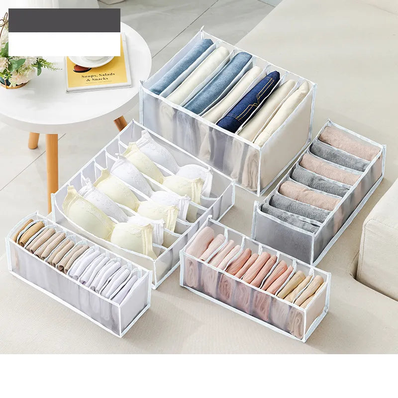 Clean and hygienic jeans compartment storage box White 5pcs