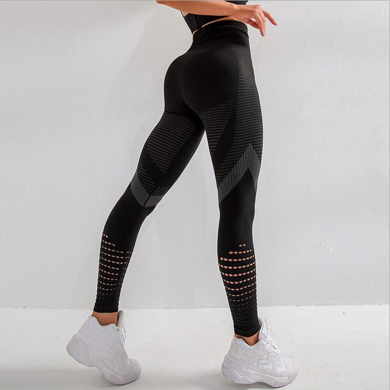 High Waist Fitness Gym Leggings Black