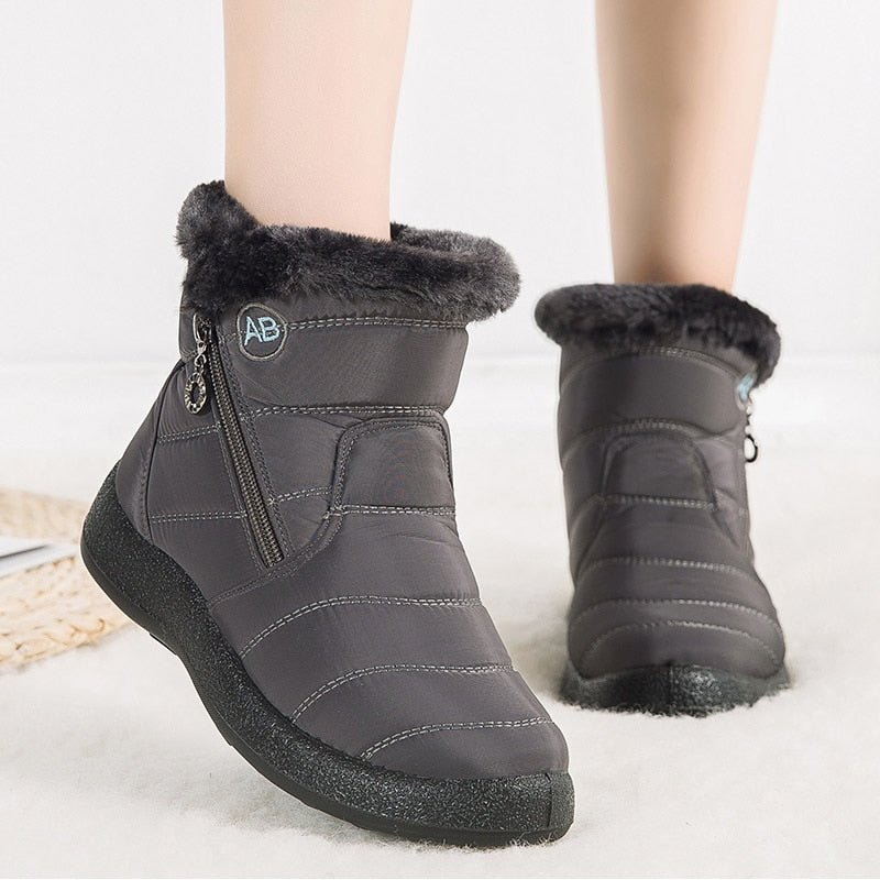 New Winter Women Boots Gray