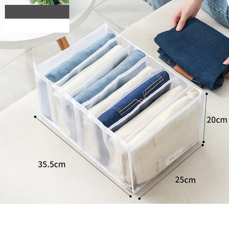 Clean and hygienic jeans compartment storage box White Jeans storage