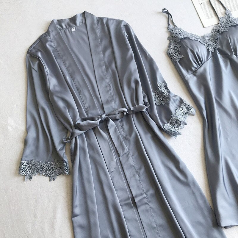 Satin pyjamas set