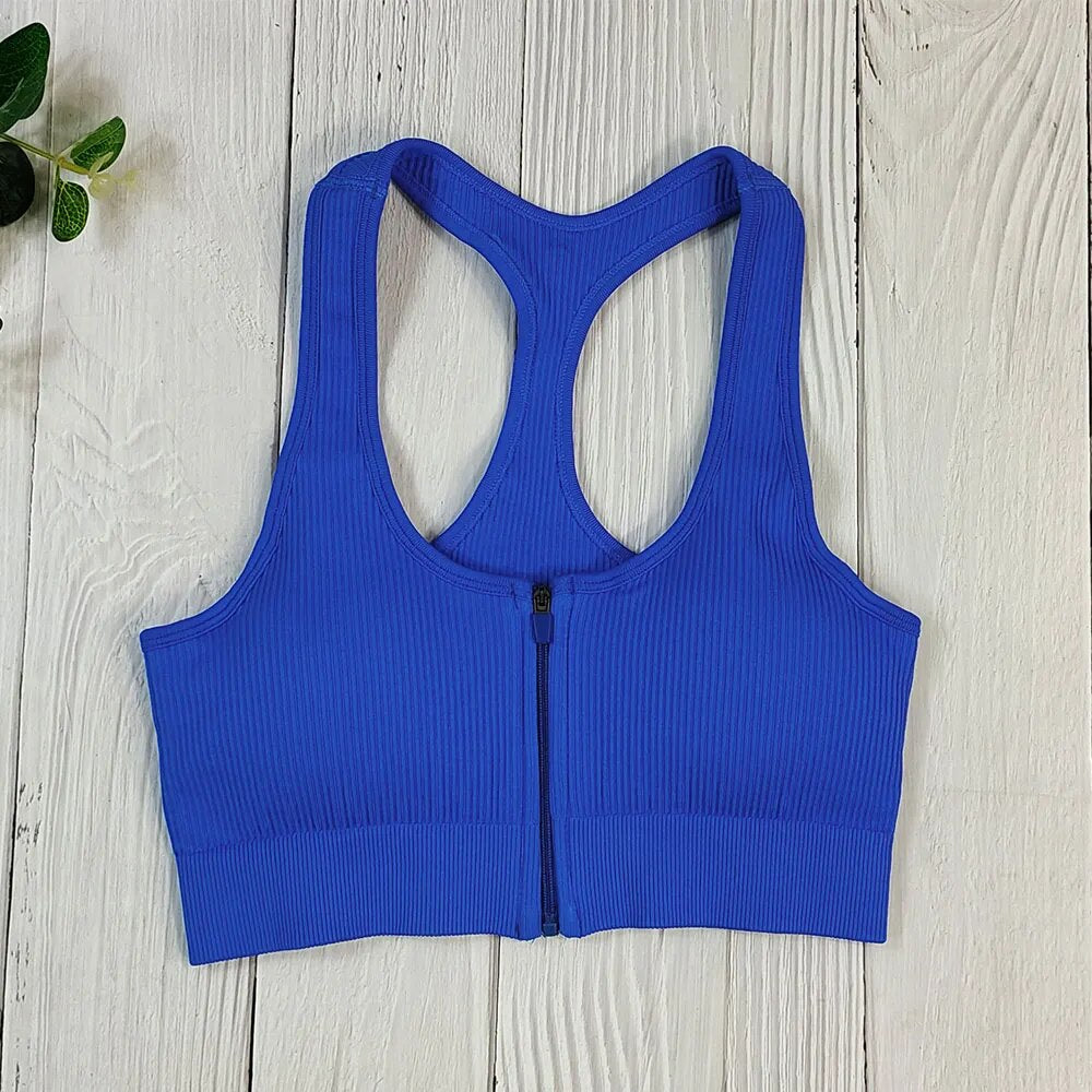 Women Sports Suit Fitness Zipper Long Sleeve Top