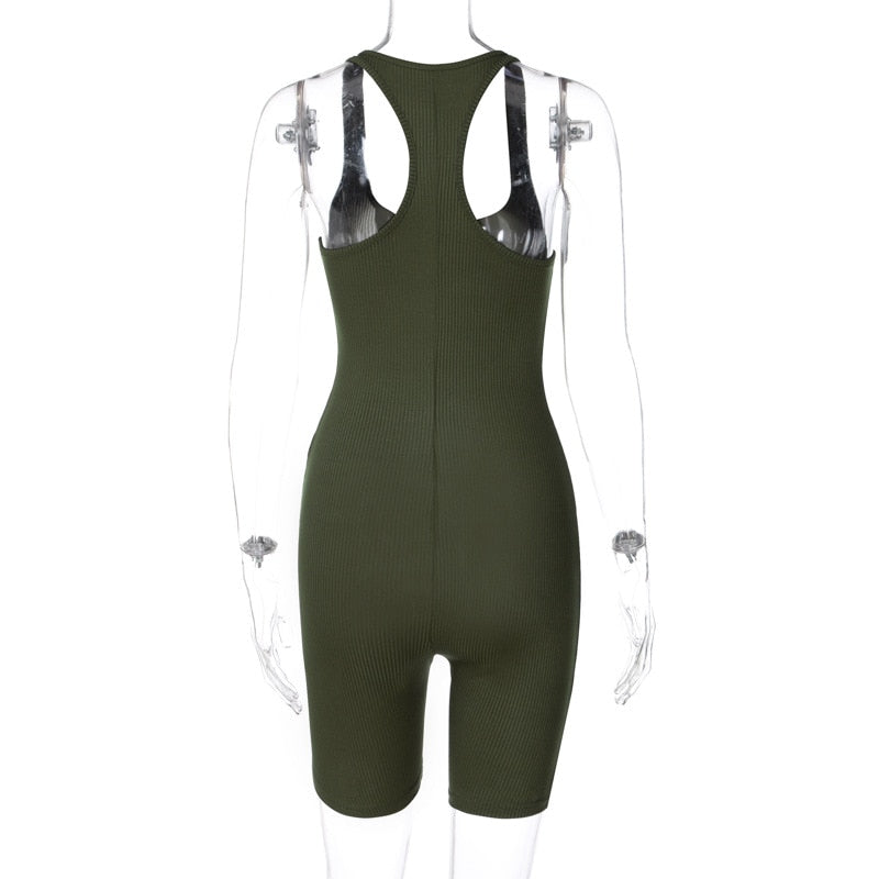 Solid Workout yoga Jumpsuit