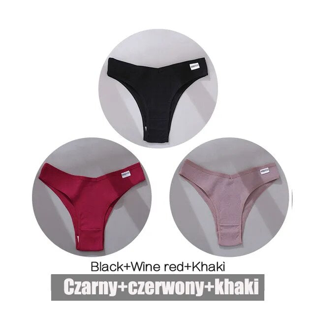 Female low raise comfortable knickers SET 2 3pcs