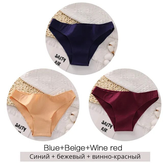 Female low raise comfortable knickers Style 2 SET 4 3pcs