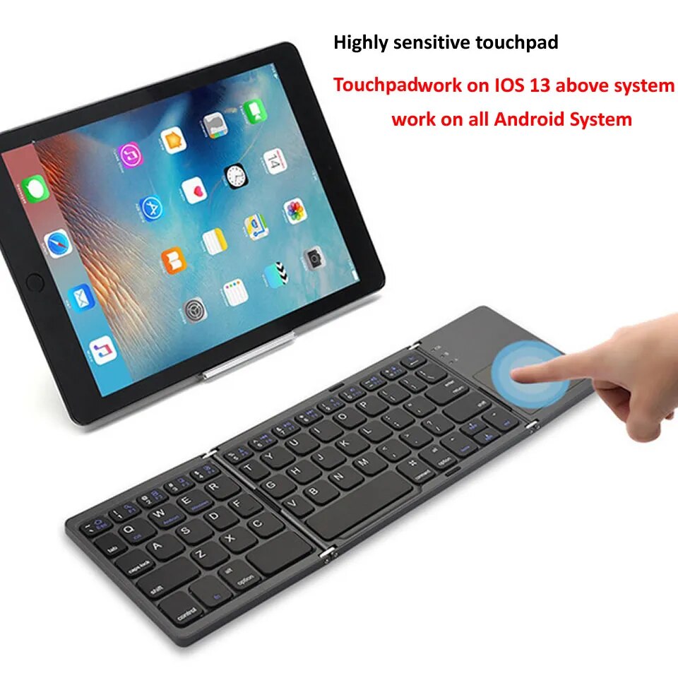 Mini Folding Bluetooth Keyboard Touchpad