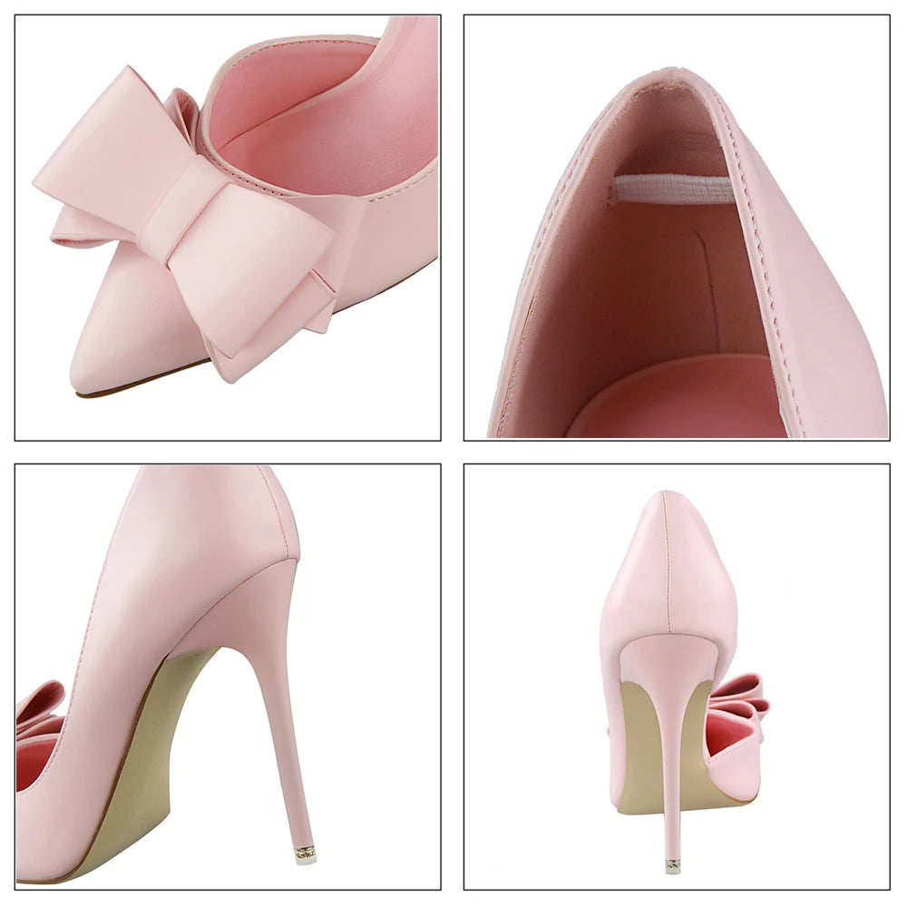 Bow pointed Stiletto high Heel Shoes