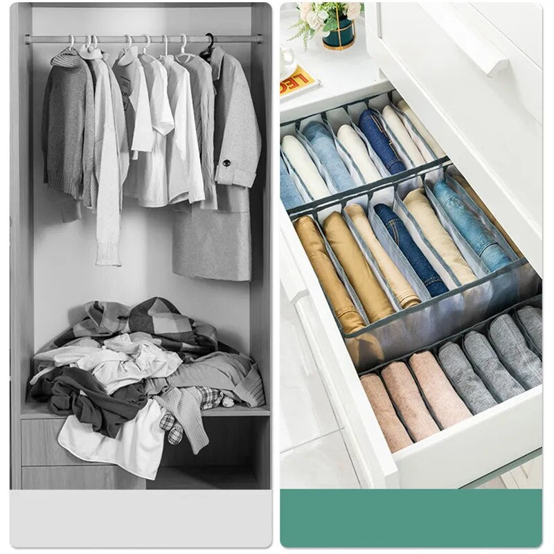 Clean and hygienic jeans compartment storage box