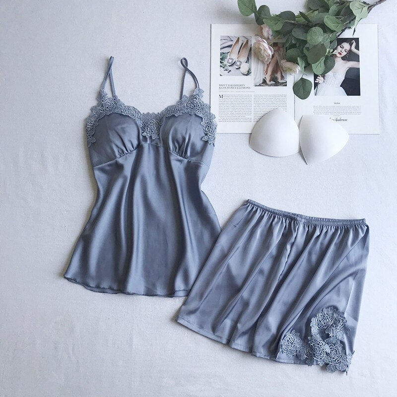 Satin pyjamas set