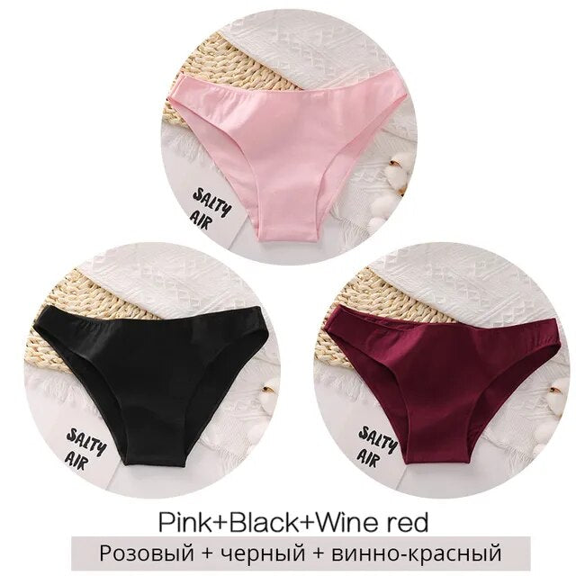 Female low raise comfortable knickers 3pcs