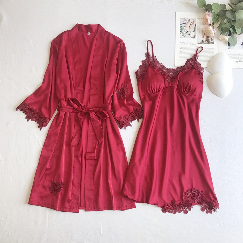 Satin pyjamas set