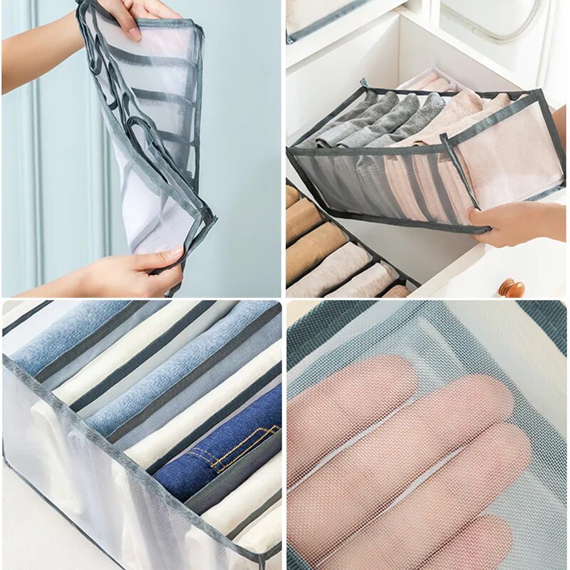 Clean and hygienic jeans compartment storage box