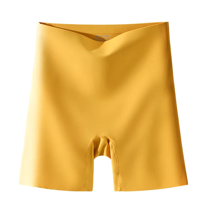 Women's Seamless Shorts Safety Pants Yellow