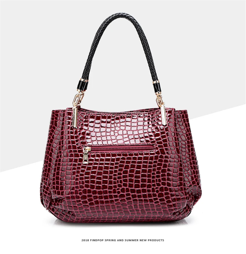 Fashion Alligator pattern pu leather handbag