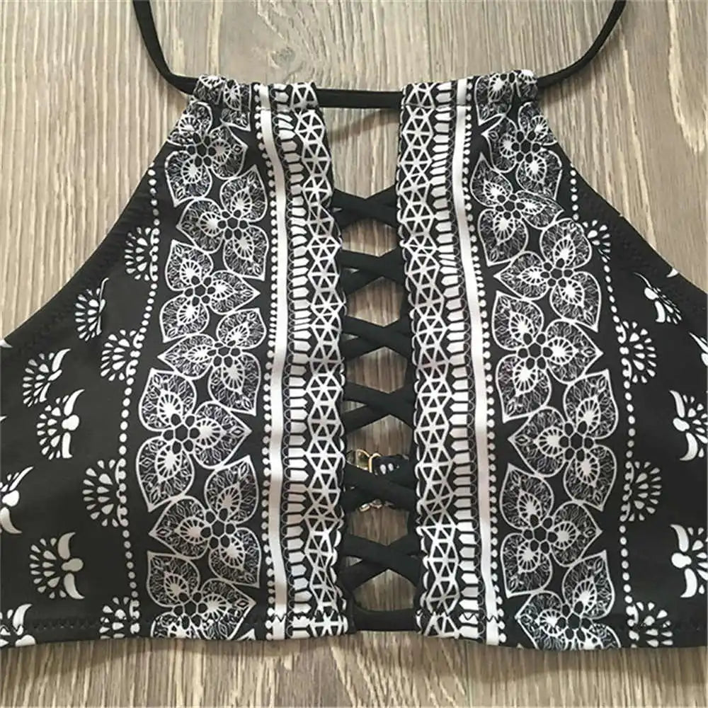 New Women High Neck Swimsuit