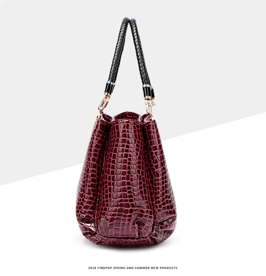 Fashion Alligator pattern pu leather handbag