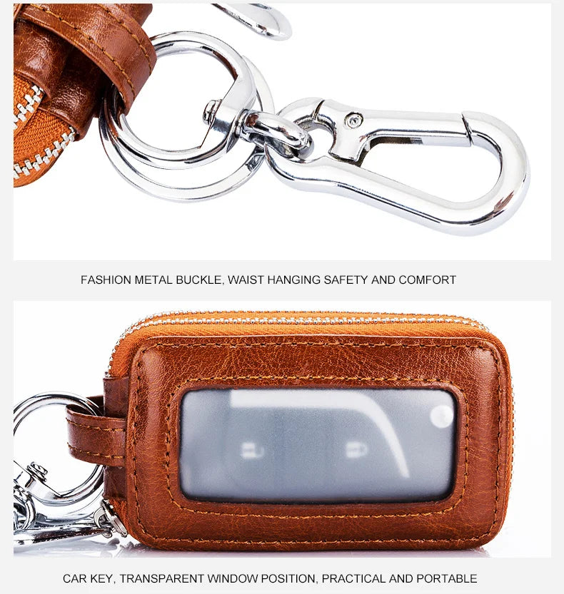 Genuine Cow Leather Car Keys Bag