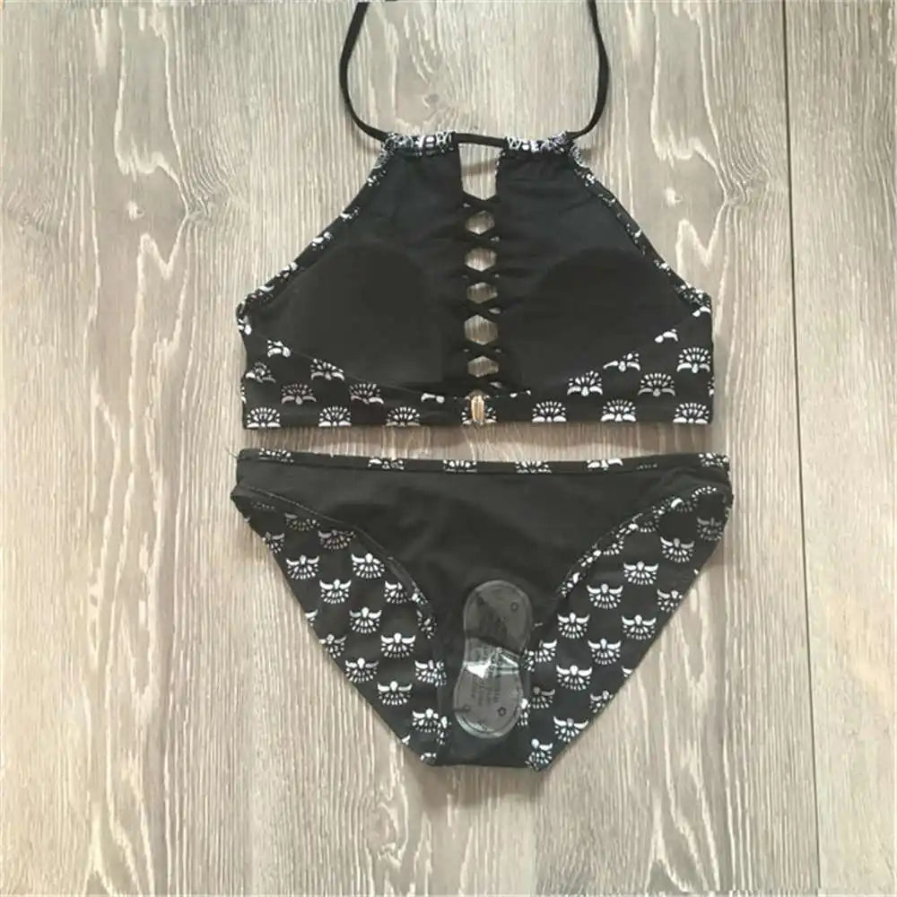 New Women High Neck Swimsuit