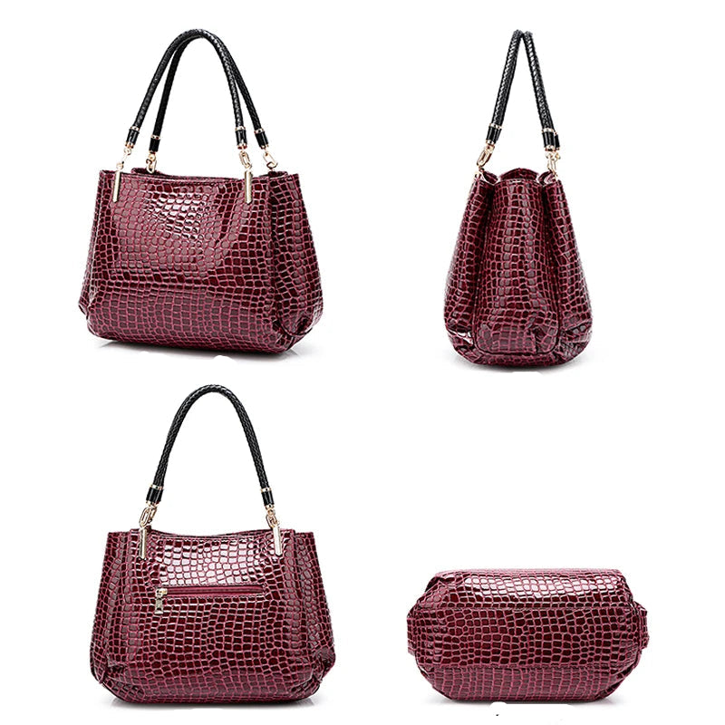 Fashion Alligator pattern pu leather handbag