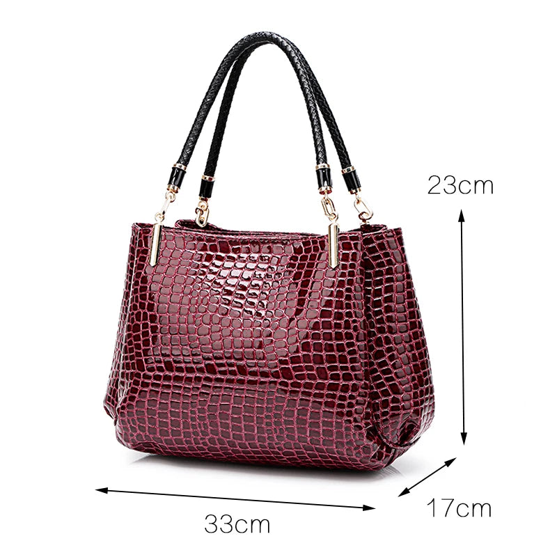 Fashion Alligator pattern pu leather handbag