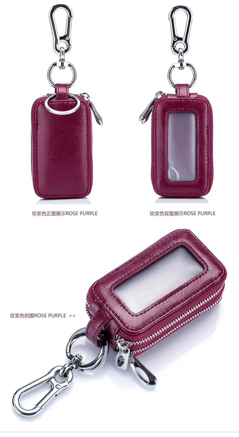 Genuine Cow Leather Car Keys Bag