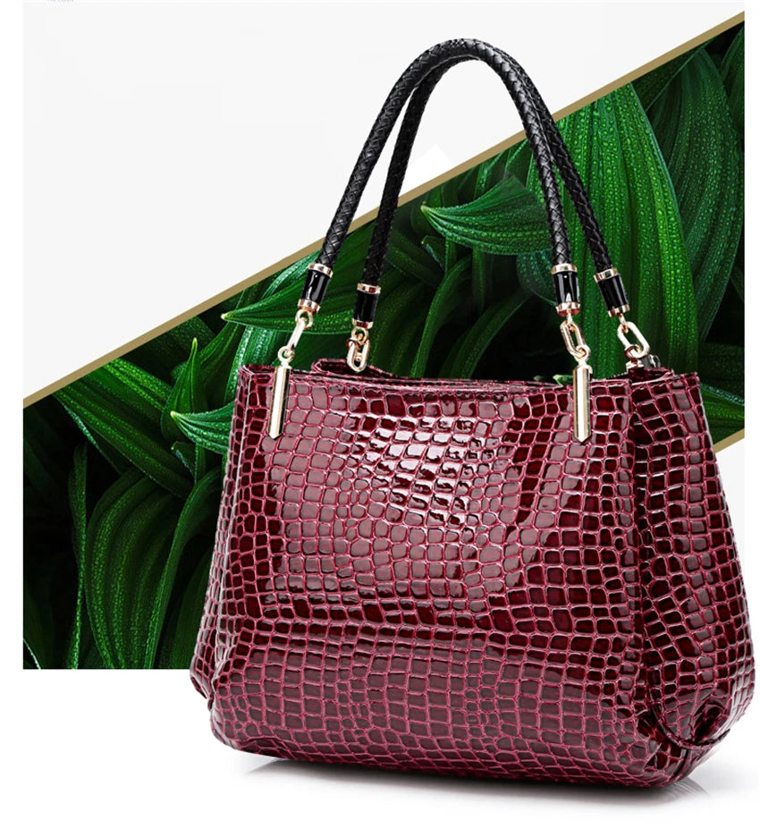 Fashion Alligator pattern pu leather handbag