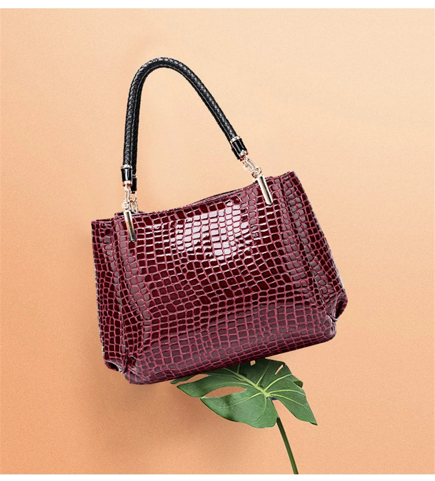 Fashion Alligator pattern pu leather handbag