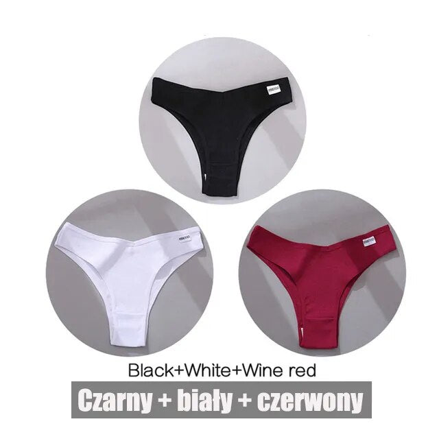 Female low raise comfortable knickers SET 6 3pcs