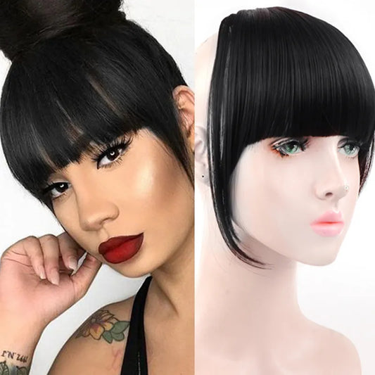 Women's Hair Short Straight Blunt Bangs