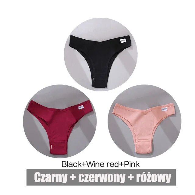 Female low raise comfortable knickers SET 4 3pcs