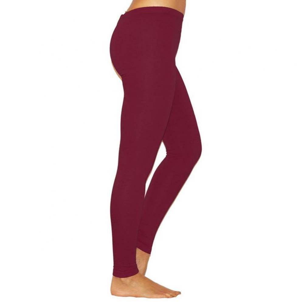 New Solid Color Elastic High Waist Slim Leggings