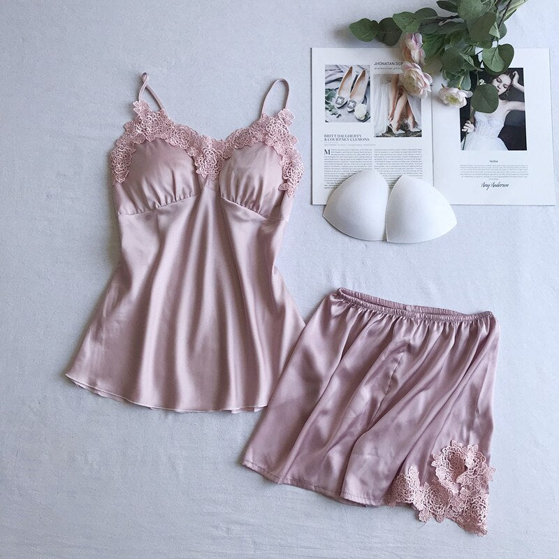 Satin pyjamas set