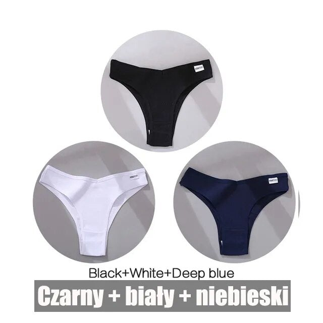 Female low raise comfortable knickers SET 8 3pcs