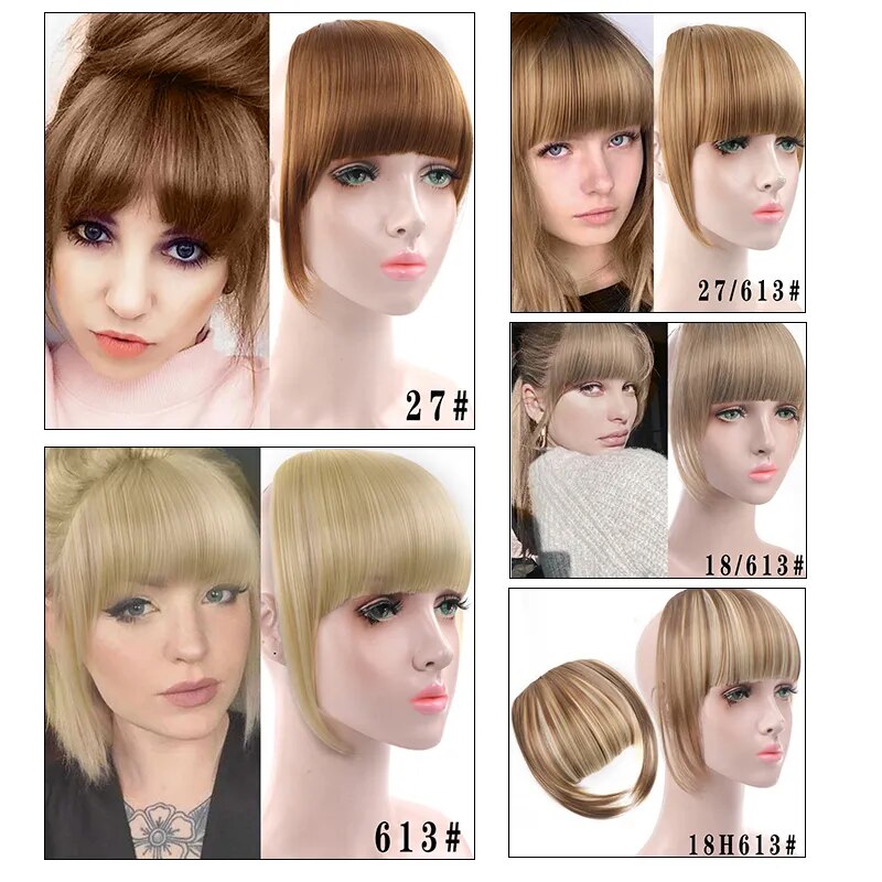 Women's Hair Short Straight Blunt Bangs