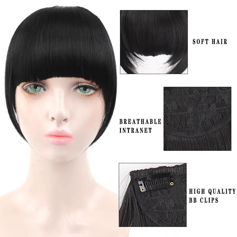 Women's Hair Short Straight Blunt Bangs