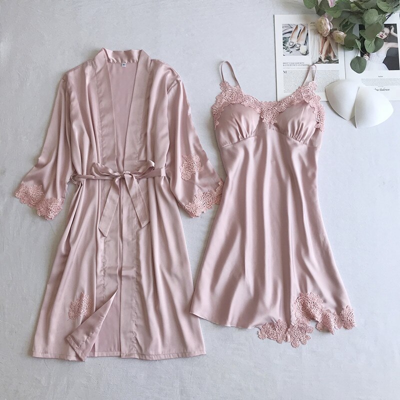 Satin pyjamas set