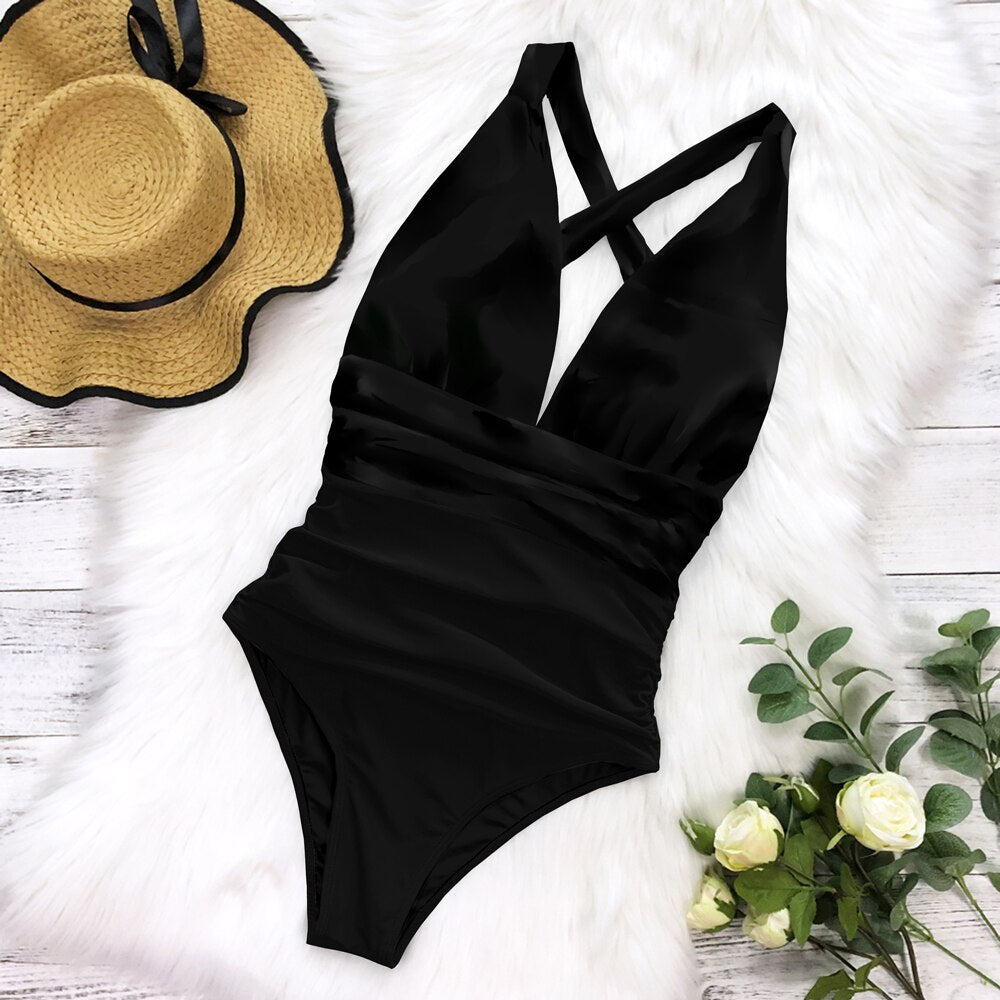 One Piece belt Swimsuit