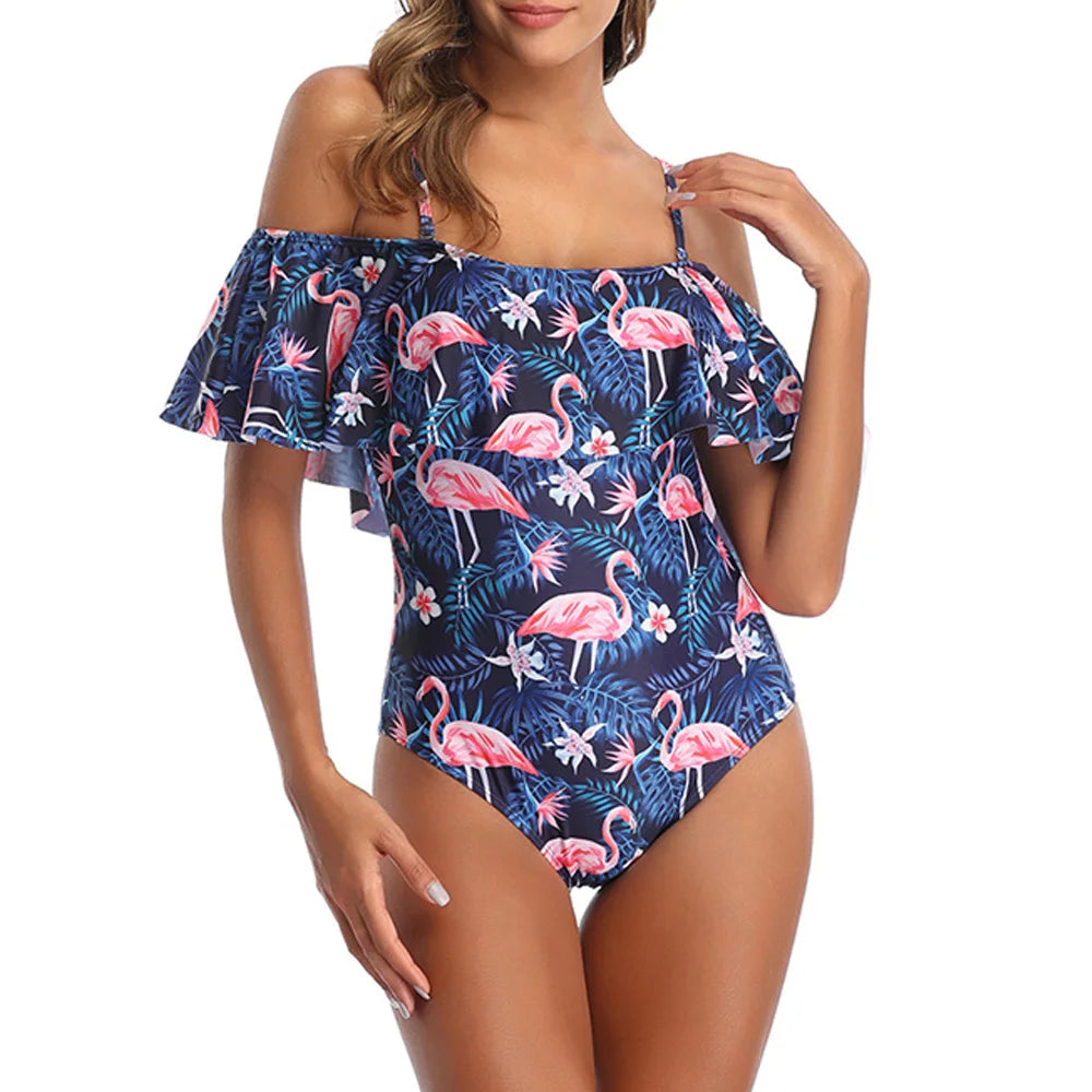 New Sexy Off Shoulder One Piece Swimsuit