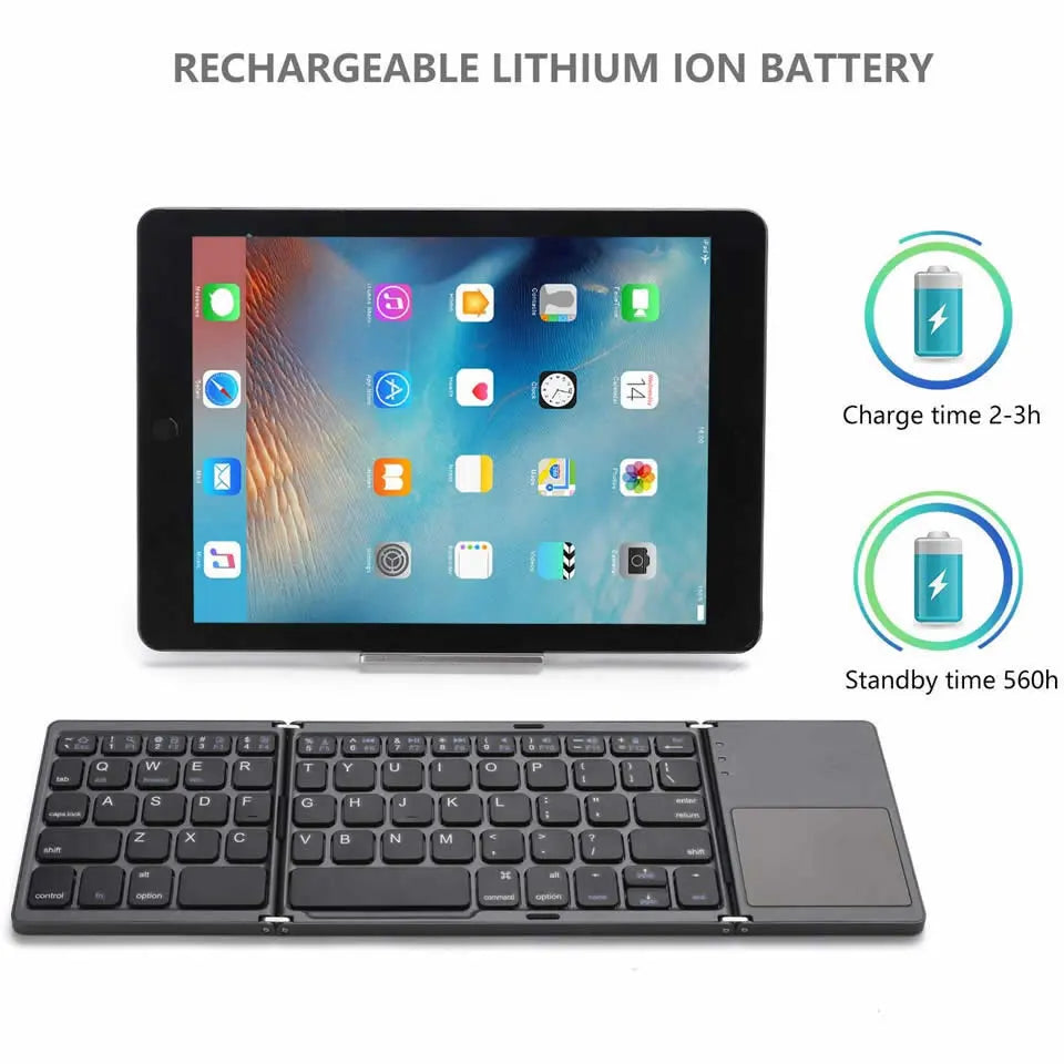 Mini Folding Bluetooth Keyboard Touchpad