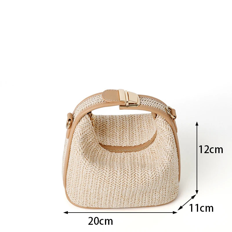 Straw trendy shoulder Handbag