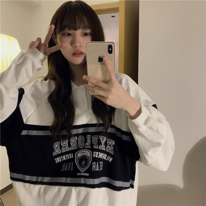 Women oversized Long Sleeve Streetwear