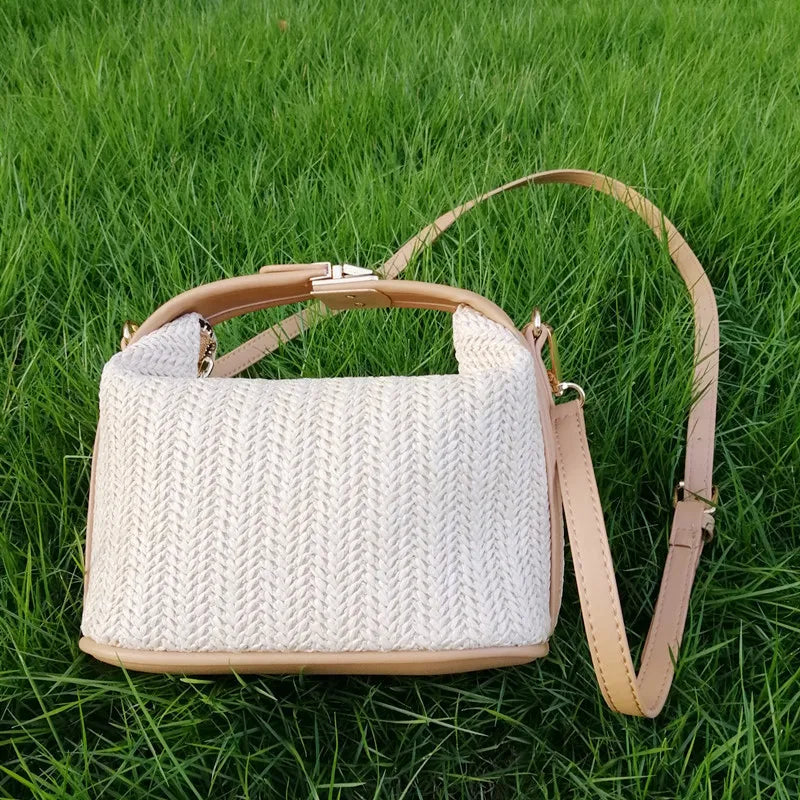 Straw trendy shoulder Handbag