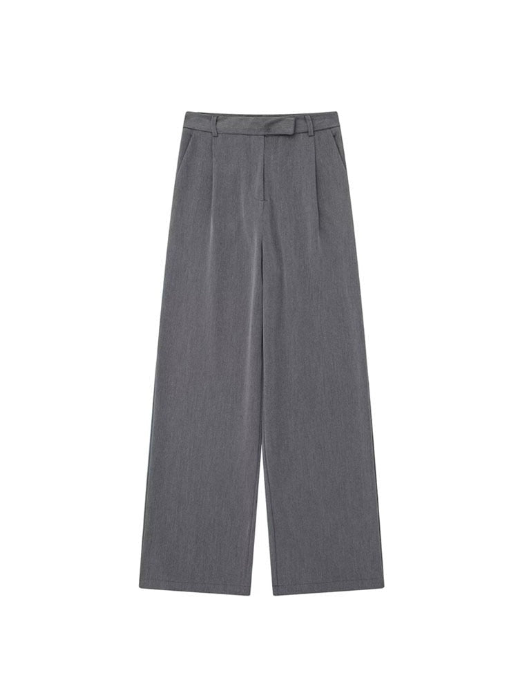 Women Fashion Darts Front Pockets Wide Leg Pants