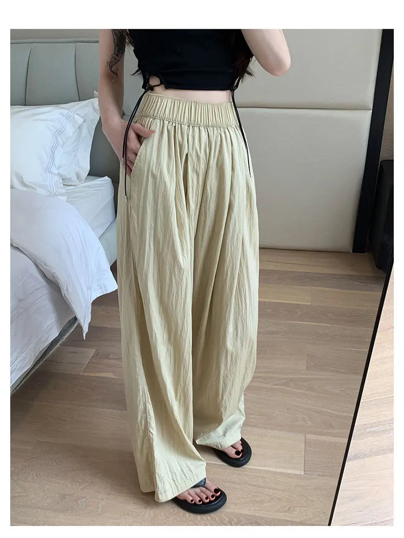 Elasticated waistband Wide Leg Trousers for Women