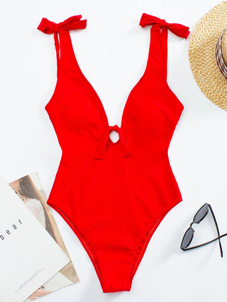 Women Vintage One-piece Halter Bathing Suits