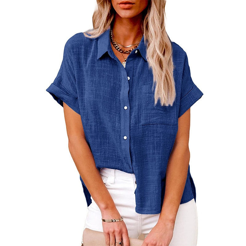 New Solid Casual Loose Shirts QU013-9