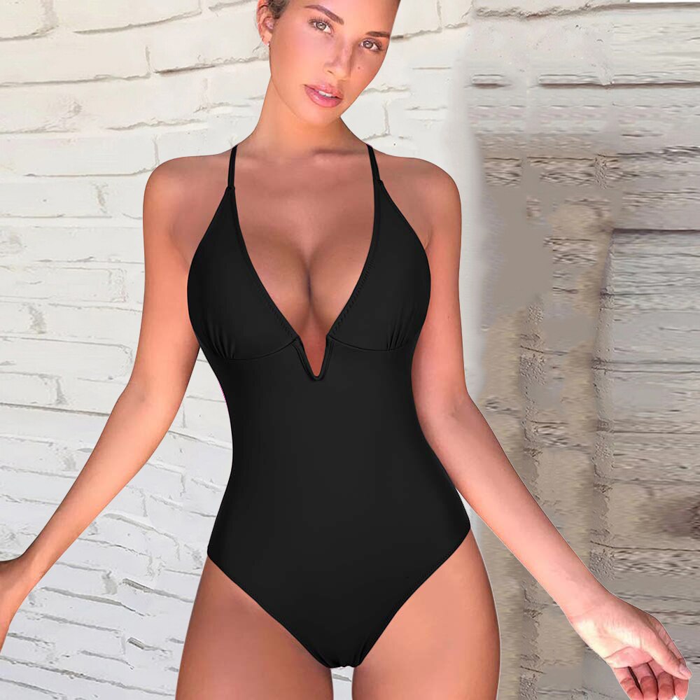 One Piece Plunge Swimsuit