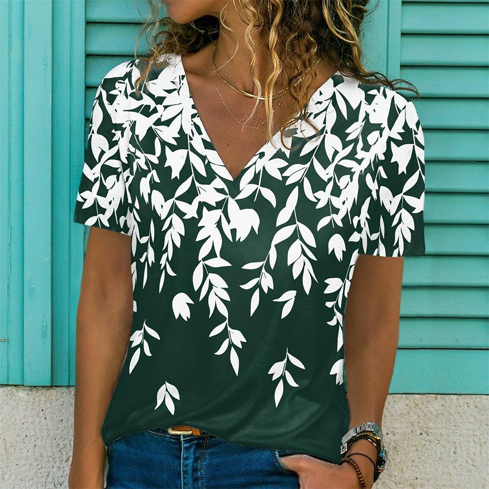 Women's Love Print Short Sleeve Top