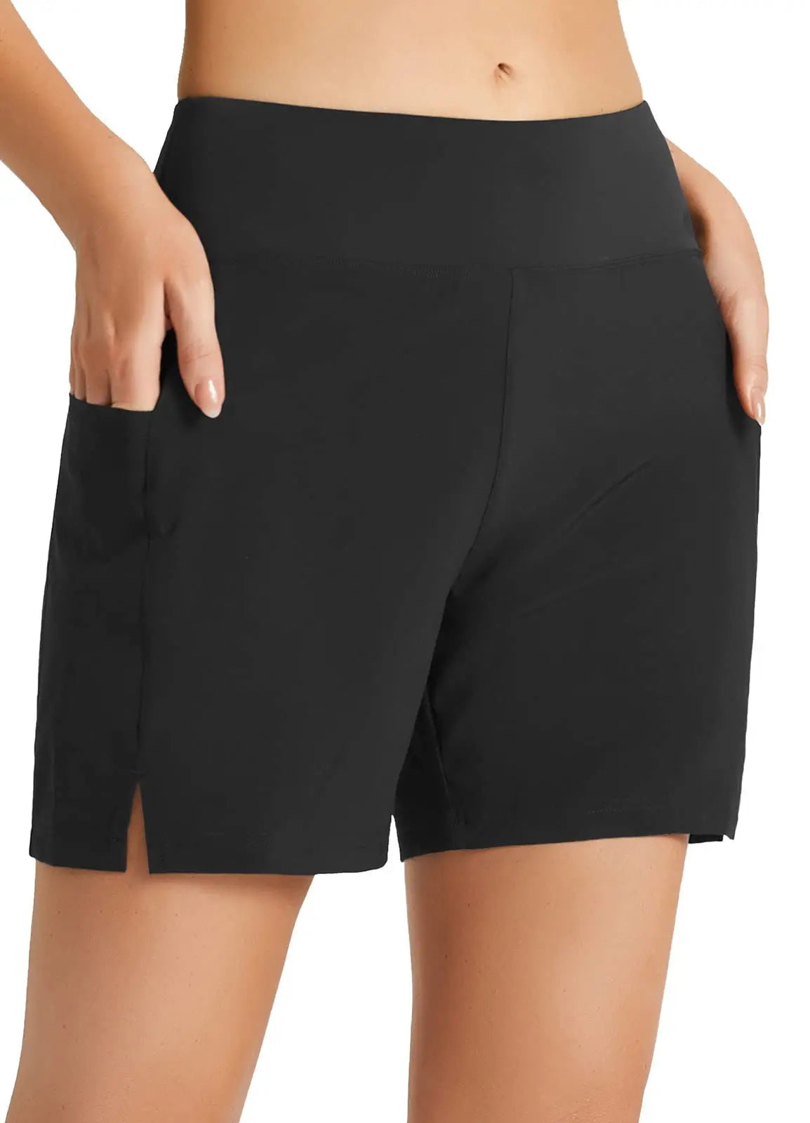 Women High Waist Swimming Shorts